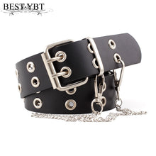 Load image into Gallery viewer, Best YBT Women Belt Imitation Leather Pin Buckle Belt New Punk Wind Jeans Fashion Individual Decorative Belt Chain Women Belt