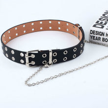 Load image into Gallery viewer, Newest Design Detachable Waist Belt Chain Punk Hip-hop Trendy Women Belts Lady Fashion silver Pin Buckle leather Waistband Jeans