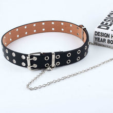 Load image into Gallery viewer, Newest Design Detachable Waist Belt Chain Punk Hip-hop Trendy Women Belts Lady Fashion silver Pin Buckle leather Waistband Jeans