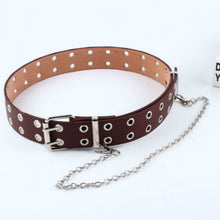 Load image into Gallery viewer, Newest Design Detachable Waist Belt Chain Punk Hip-hop Trendy Women Belts Lady Fashion silver Pin Buckle leather Waistband Jeans
