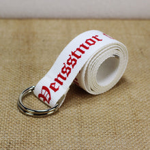 Load image into Gallery viewer, 130cm Fashion Neutral Nylon Canvas Belt Printing D Ring Double Buckle Student Belt Canvas waistband Belt with double buckle