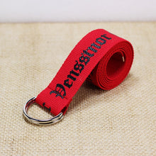 Load image into Gallery viewer, 130cm Fashion Neutral Nylon Canvas Belt Printing D Ring Double Buckle Student Belt Canvas waistband Belt with double buckle