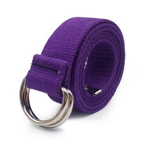 Load image into Gallery viewer, 130cm Fashion Neutral Nylon Canvas Belt Printing D Ring Double Buckle Student Belt Canvas waistband Belt with double buckle