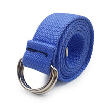 Load image into Gallery viewer, 130cm Fashion Neutral Nylon Canvas Belt Printing D Ring Double Buckle Student Belt Canvas waistband Belt with double buckle