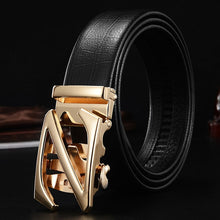 Load image into Gallery viewer, Famous Brand Belt New Male Designer Automatic Buckle Cowhide Leather men belt 110cm-130cm Luxury belts for men Ceinture Homme